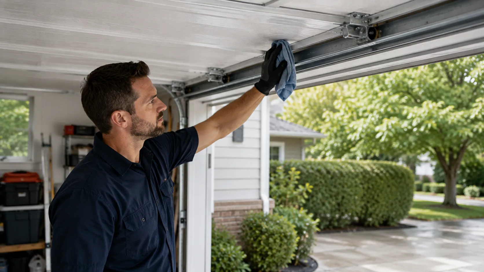 Roll-up steel garage door
