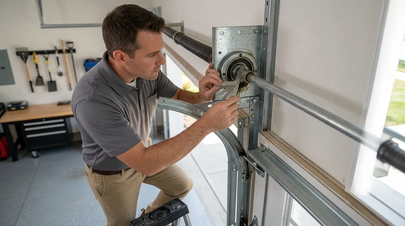 Roll-up steel garage door
