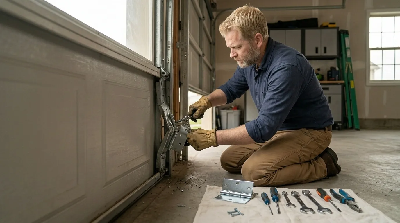 Modern flush garage door