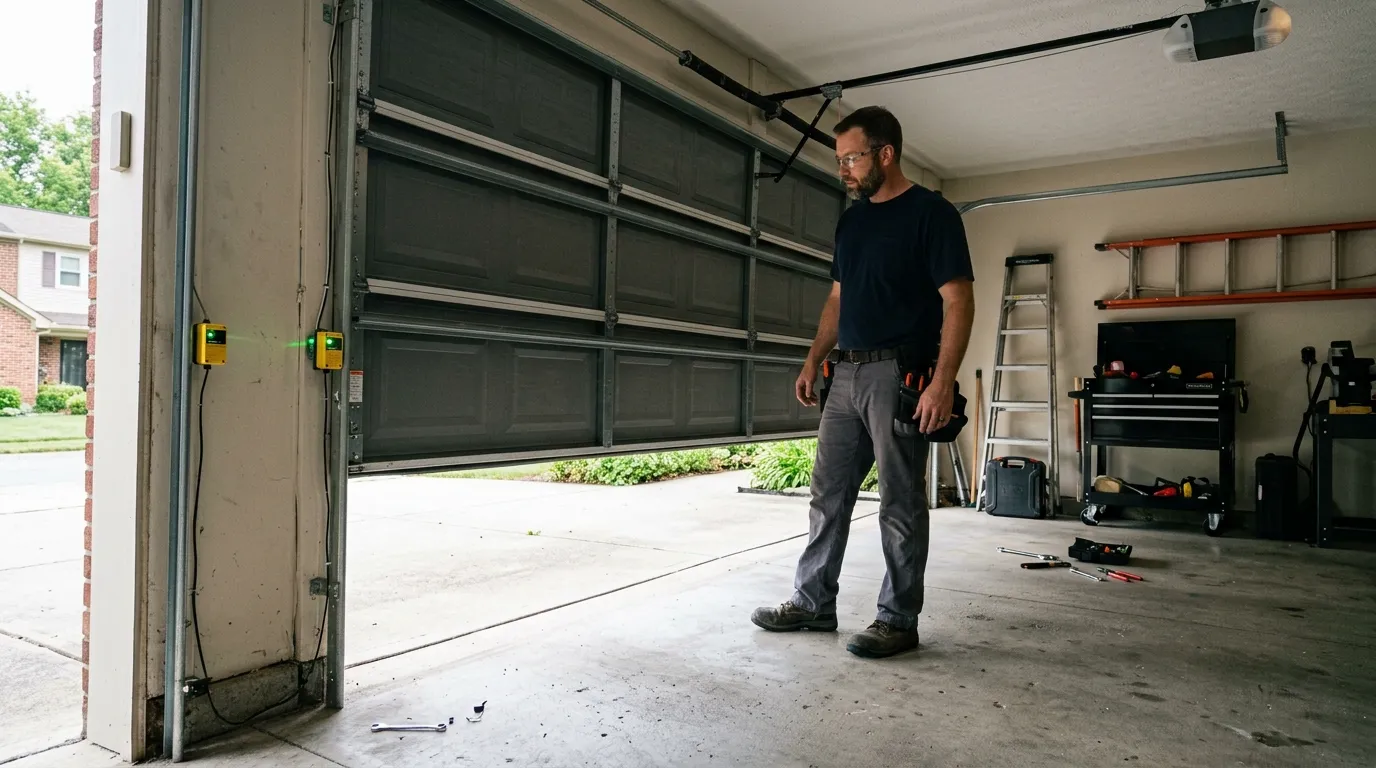 Modern flush garage door